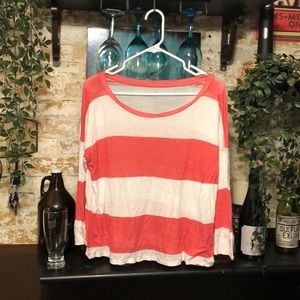 Pink and white baseball shirt